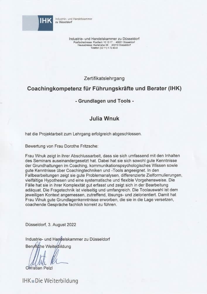 COachingkompetenz Julia Wnuk